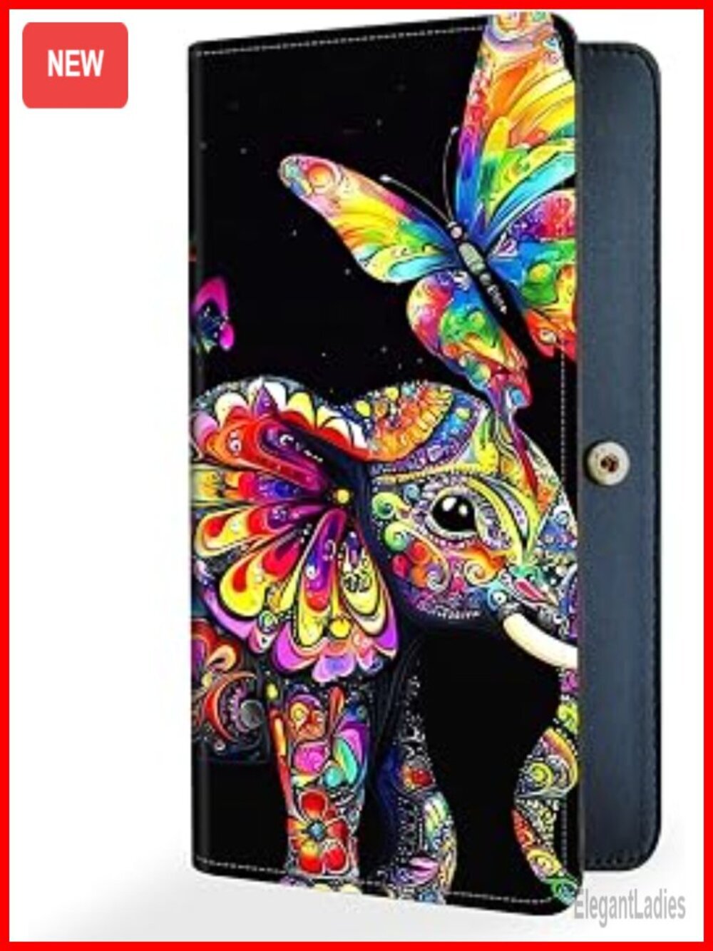 RFID Blocking Bifold Wallet for Women - PU Leather Long Card Holder with Snap